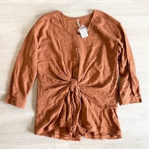 free people terracotta romper